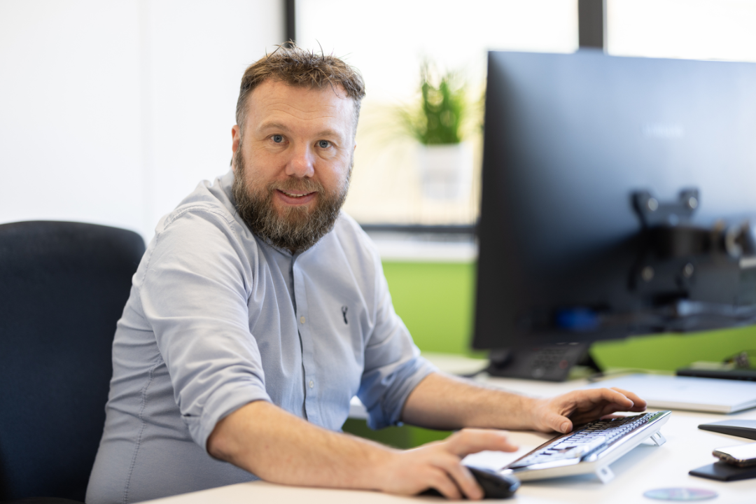 Man at computer