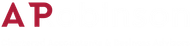 A P Robinson Logo (Cropped White)