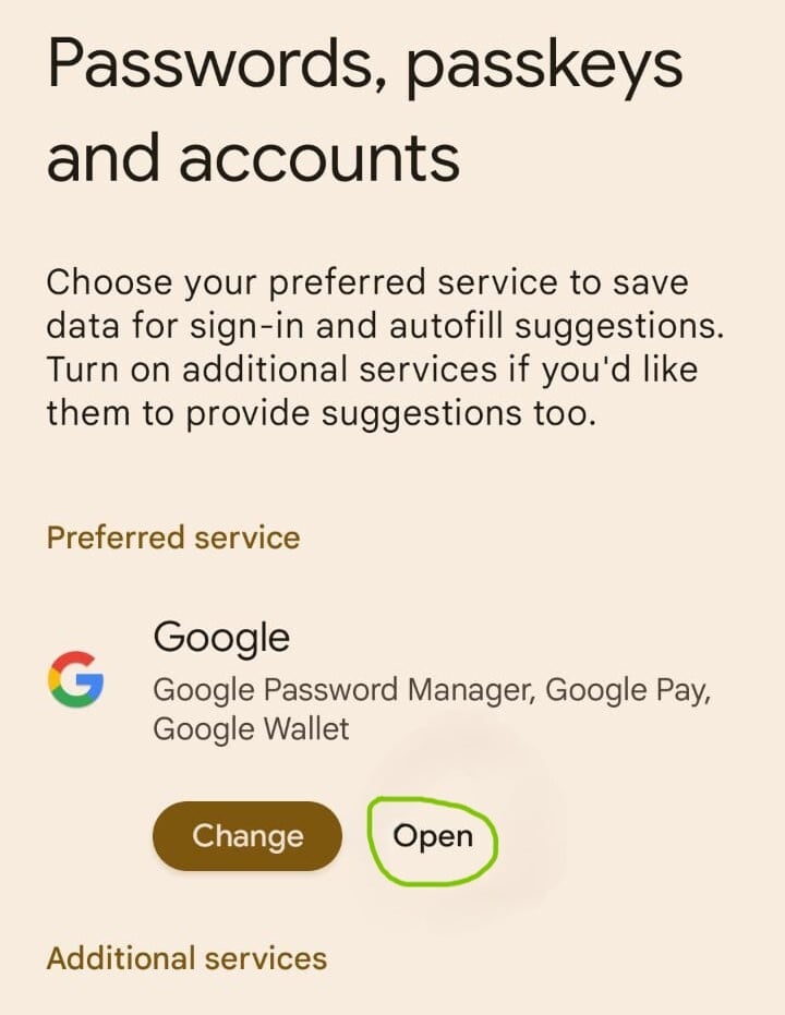 Andriod - How to save passwords 2