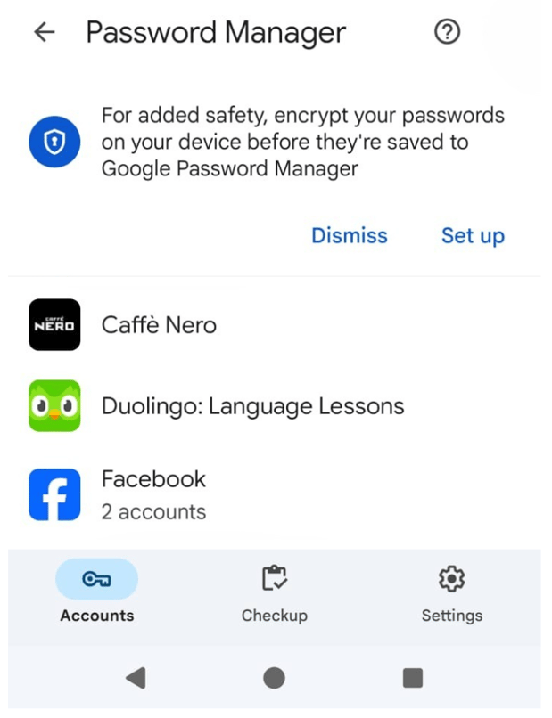Android - How to save passwords 32