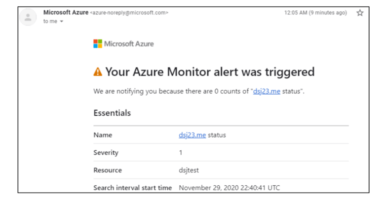 Azure scam example