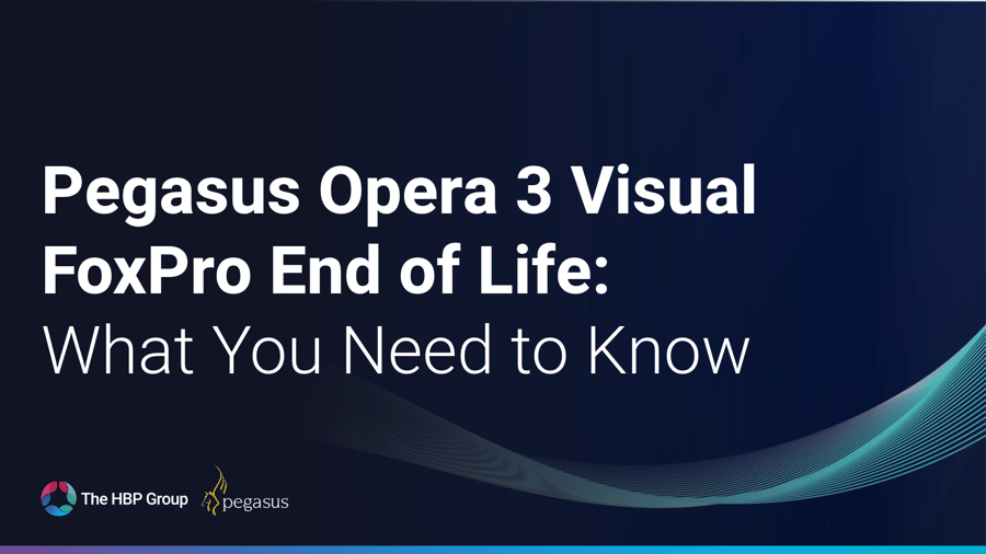 Pegasus Opera 3 Visual FoxPro end of life in December 2028, highlighting the changes to accounting software support and available upgrade options.