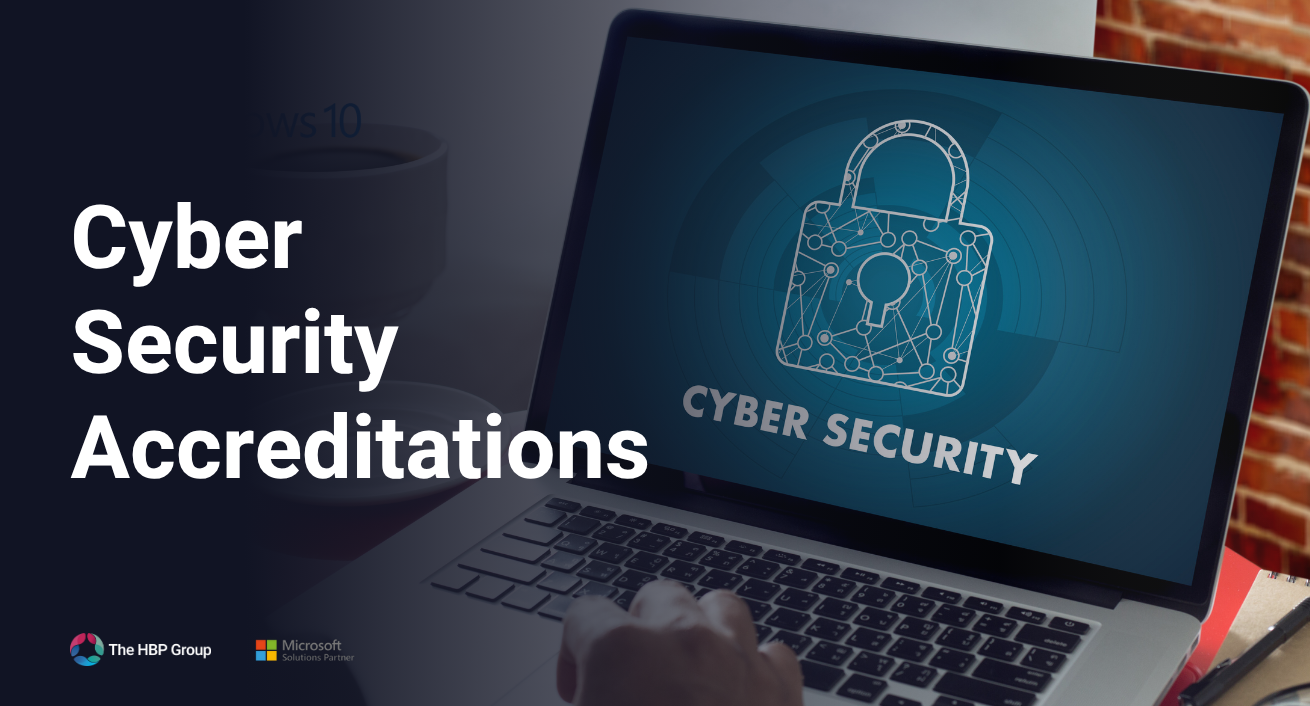 A laptop displaying a cyber security message to help users understand what cyber security accreditation's are and why they matter to a business.