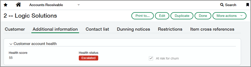 Customer health insights