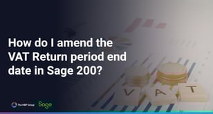 How do I amend the VAT Return period end date in Sage 200?