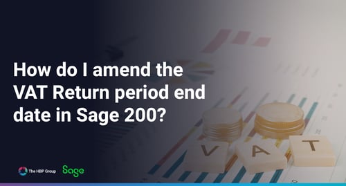 How do I amend the VAT Return period end date in Sage 200?