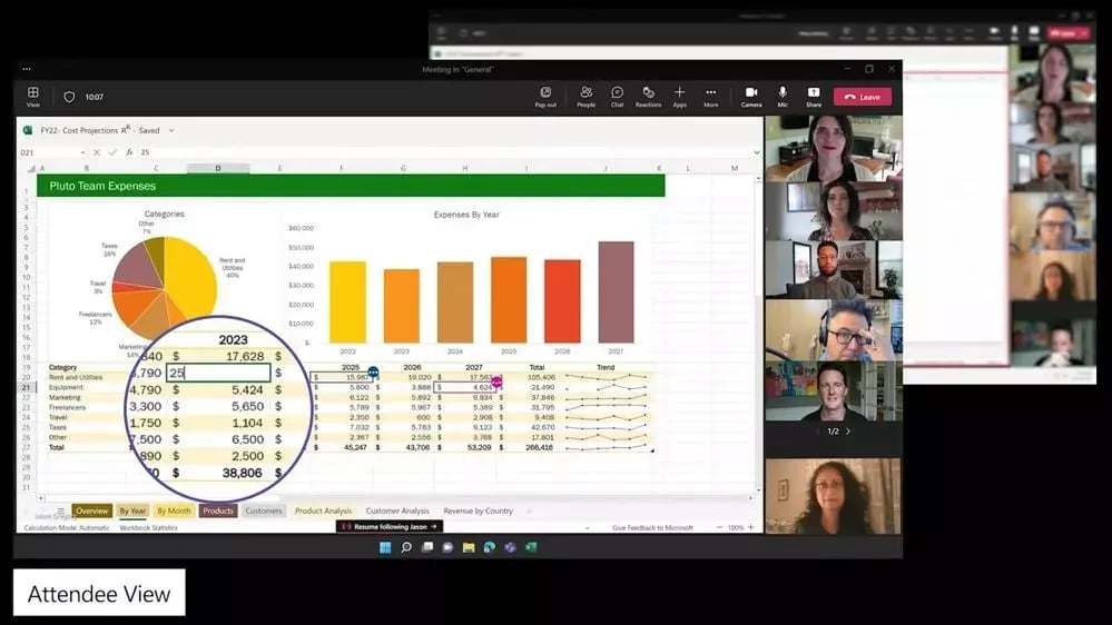 Excel Live Screenshot
