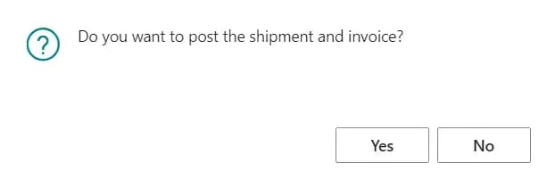 post shipment and invoice