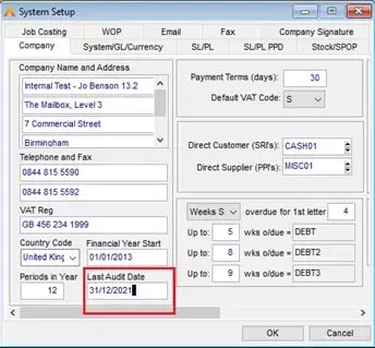 exchequer system setup