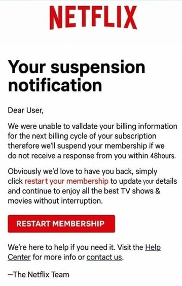 Netflix Scam Emails