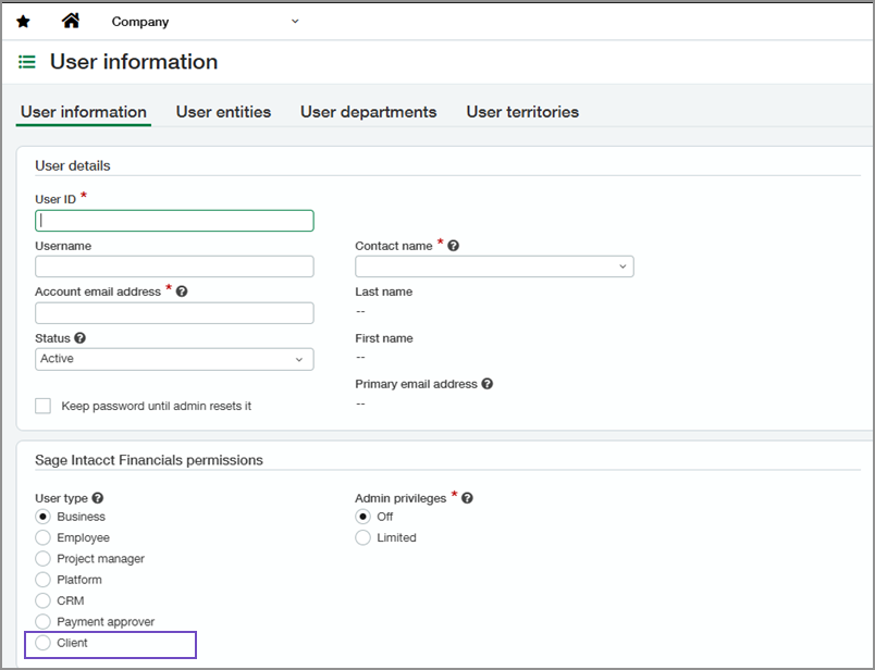 New client user type-Consoles
