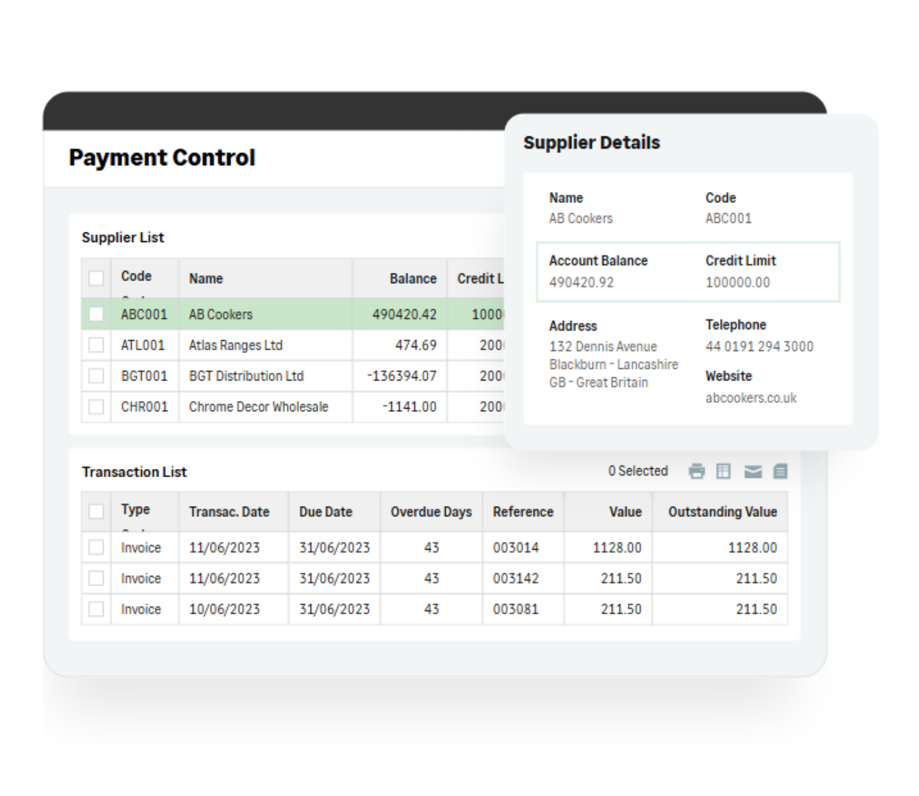Sage 200 Payment Controls