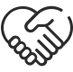 Love handshake icon