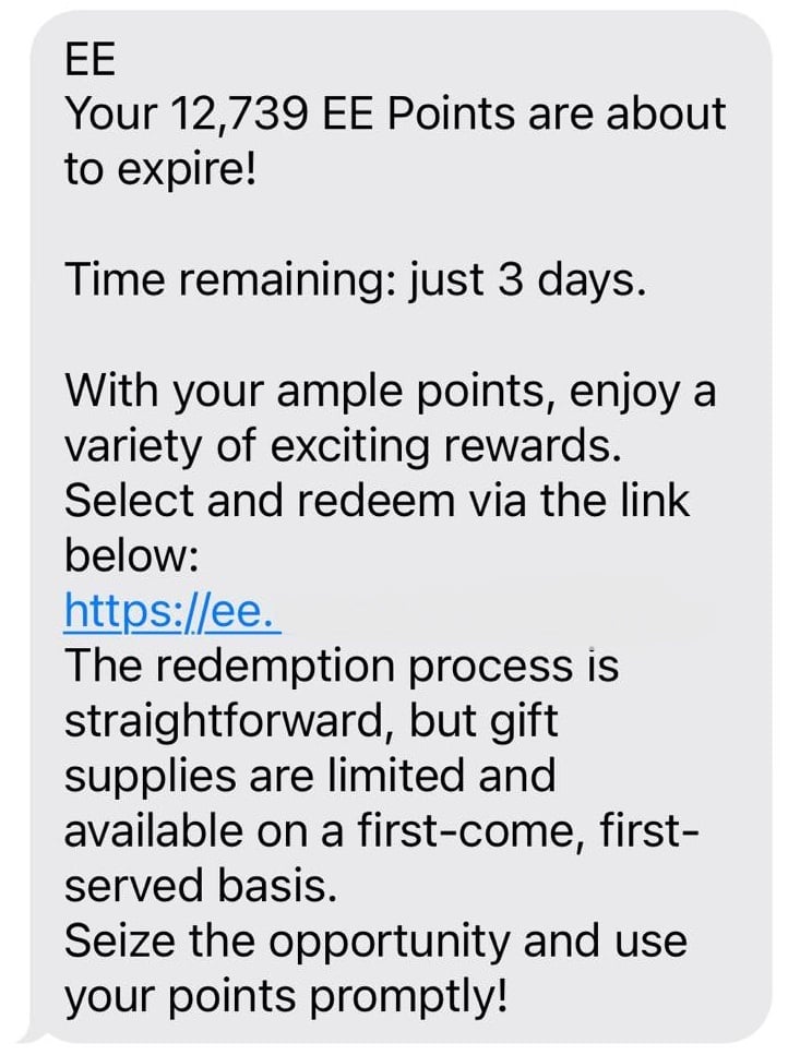 EE Text Scam