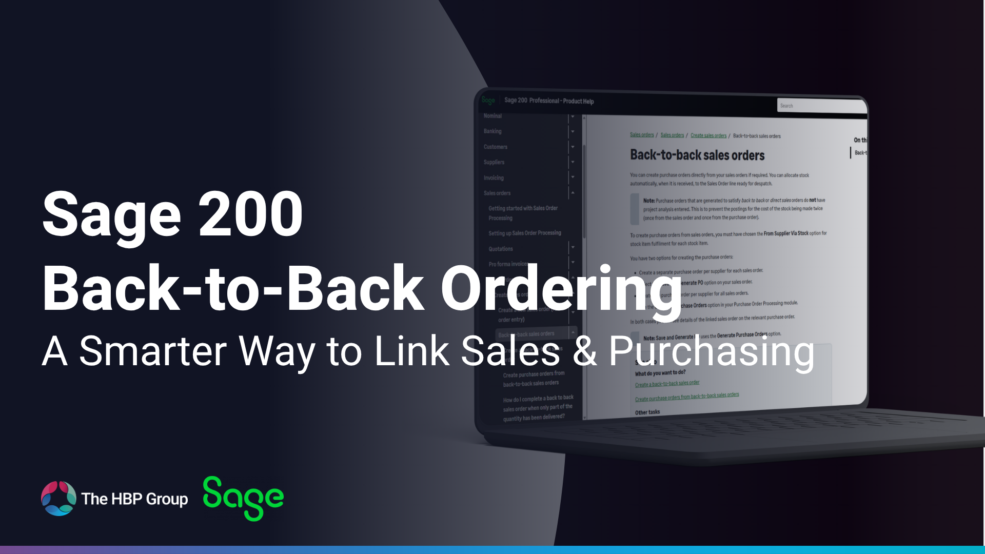Sage 200 Back-to-Back Ordering: Still Raising POs Manually?