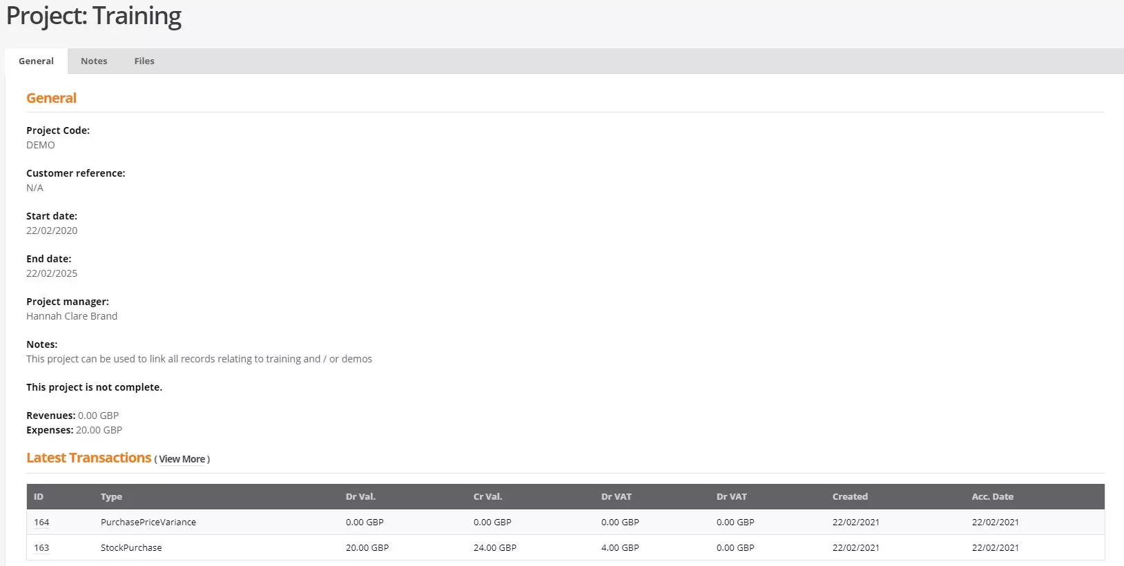 Accounting Screenshot